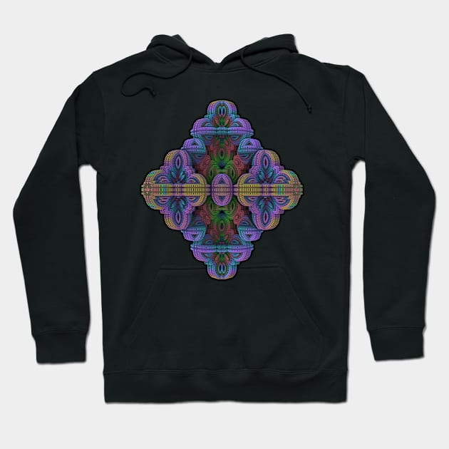 Diamond-shaped three-dimensional fractal pattern Hoodie by lyle58